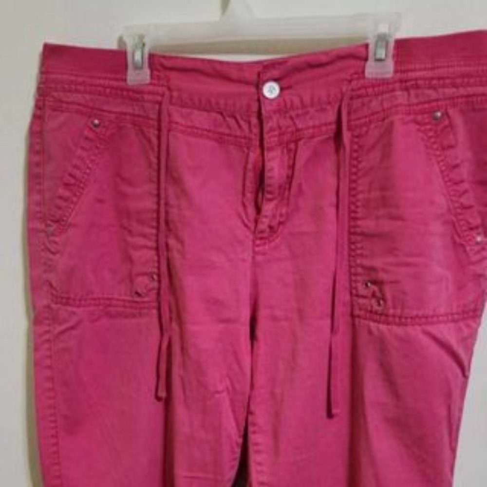 Hot pink capri pants